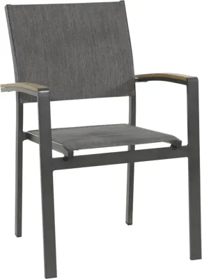 Lesli Living stapelbare dining tuinstoel arezzo antraciet