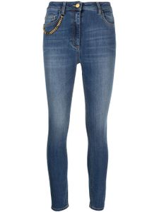 Elisabetta Franchi jean skinny à détail de chaîne - Bleu