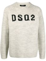 DSQUARED2 pull en laine à logo intarsia - Tons neutres