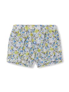 Bonpoint short en coton Square à fleurs - Bleu