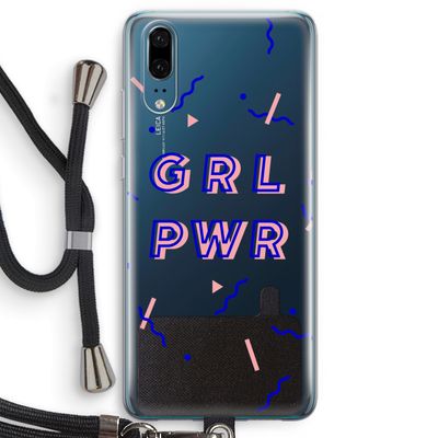 GRL PWR: Huawei P20 Transparant Hoesje met koord