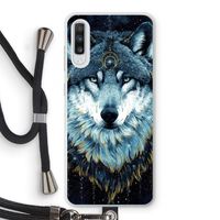 Darkness Wolf: Samsung Galaxy A70 Transparant Hoesje met koord