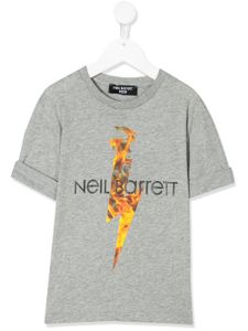 Neil Barrett Kids t-shirt à imprimé graphique - Gris