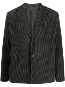 Homme Plissé Issey Miyake blazer plissé à simple boutonnage - Vert