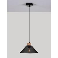 Lyora Design hanglampIan zwart met hout - 9620128