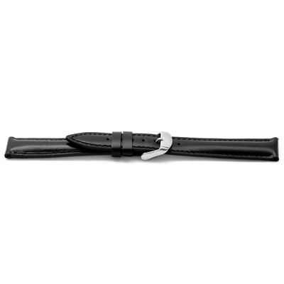 Horlogeband Universeel I118-XL Leder Zwart 24mm