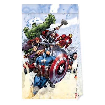 Globos papieren feestzakjes fsc avengers infinity stones, 4st.