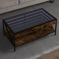 Salontafel met Infinity LED 90x50x38 cm gerookt eikenkleurig