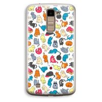 Kleurrijke katten: LG K10 (2016) Transparant Hoesje