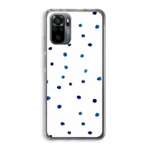 Blauwe stippen: Xiaomi Redmi Note 10 Pro Transparant Hoesje