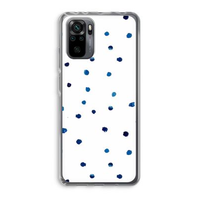 Blauwe stippen: Xiaomi Redmi Note 10 Pro Transparant Hoesje