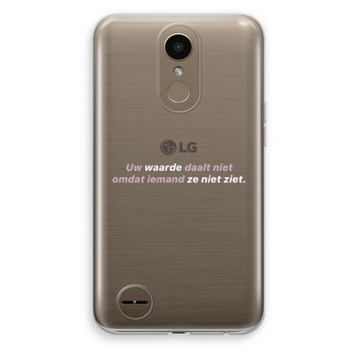 uw waarde daalt niet: LG K10 (2017) Transparant Hoesje