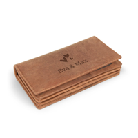 Leren portemonnee dames - met naam