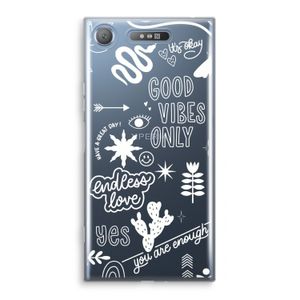 Good vibes: Sony Xperia XZ1 Transparant Hoesje