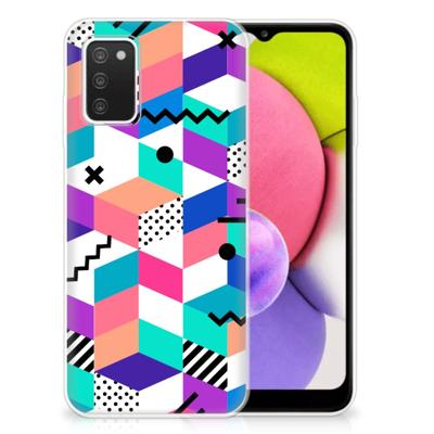 Samsung Galaxy A03S | TPU Hoesje | Blokken Kleurrijk