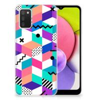 Samsung Galaxy A03S | TPU Hoesje | Blokken Kleurrijk