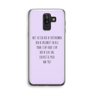Zelfvertrouwen: Samsung Galaxy J8 (2018) Transparant Hoesje