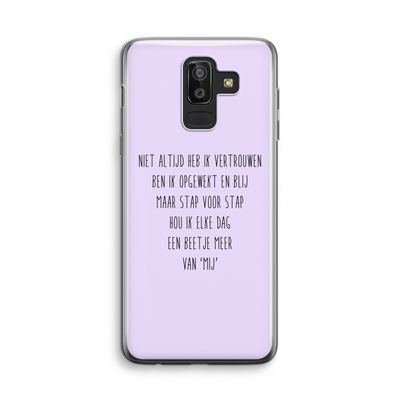 Zelfvertrouwen: Samsung Galaxy J8 (2018) Transparant Hoesje