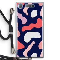 Memphis Shapes Pink: Sony Xperia XZ1 Transparant Hoesje met koord - thumbnail