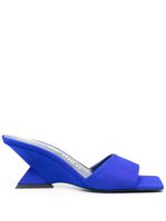 The Attico mules Cheope 75 mm en daim - Bleu - thumbnail