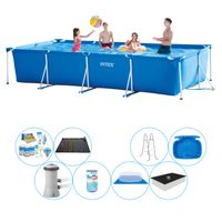 Intex Frame Pool Rechthoekig 450x220x84 cm - Deluxe Zwembad Pakket