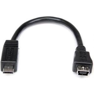 StarTech.com 15cm Micro USB naar Mini USB Verloopkabel M/F