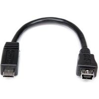 StarTech.com 15cm Micro USB naar Mini USB Verloopkabel M/F - thumbnail