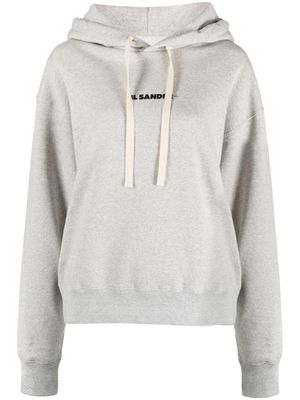 Jil Sander hoodie à logo imprimé - Gris