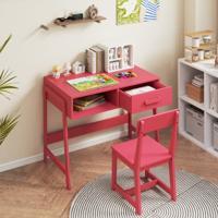 Kinderbureau met Stoel Bureauset van Hout Jeugdbureau met Lade &Amp Plank Roze