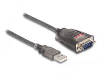 DeLOCK 61400 tussenstuk voor kabels USB A RS-232 Zwart - thumbnail