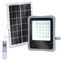 LED Floodlight op Zonne-energie - LED Schijnwerper - Aigi Florida - LED Solar Tuinverlichting Wandlamp - Afstandsbediening - Waterdicht IP65 - 50W - Helder/Koud Wit 6500K - thumbnail