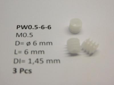 micromotor PW0.5-6-6 wormwiel
