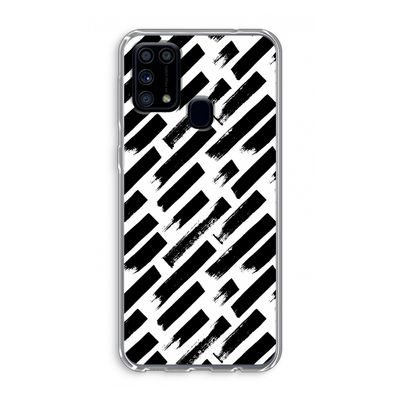 Zwarte vegen: Samsung Galaxy M31 Transparant Hoesje