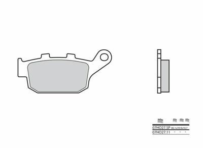 BREMBO Remblokken, voor de moto, Road Gesinterd Metaal 07HO27SP