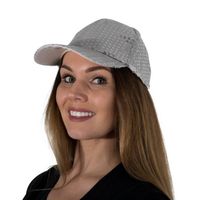 Disco cap/ pet met zilveren pailletten - Verkleedhoofddeksels