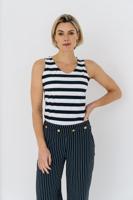 Maicazz Seran Sp25.t60.739 T-shirt Korte Mouw Navy Stripe Maicazz Seran Sp25.t60.739 T-shirt Korte Mouw Navy Stripe