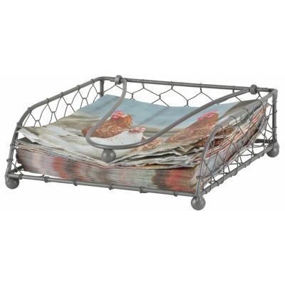 Servettenhouder - metaaldraad - 18 x 16 cm - metaal - tafeldecoratie