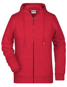 James & Nicholson JN8025 Ladies´ Zip-Hoody - /Red - XS