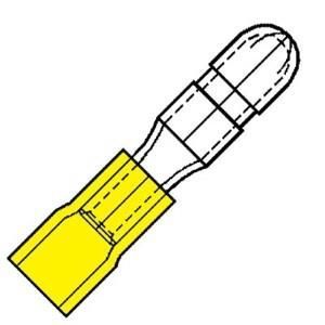Enzo Kabelschoen rondsteker male geel 5mm - 4433660