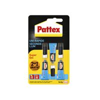 Secondelijm Pattex super gel 3gr 2+1 gratis - thumbnail