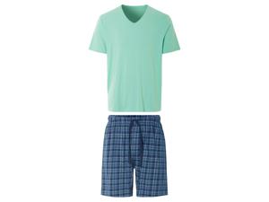 LIVERGY Heren pyjama (controle groen/blauw, S)
