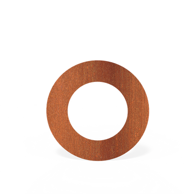 Forno: Rookkanalen BAC12.150 Rosette round 154 mm - Cortenstaal