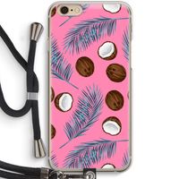 Kokosnoot roze: iPhone 6 / 6S Transparant Hoesje met koord