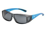 FitOfar overzetzonnebril zwart/blauw unisex met grijze lens VZ0029B - thumbnail