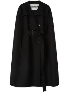 Jil Sander trench à manches cape - Noir