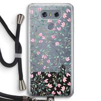 Sierlijke bloemen: LG G6 Transparant Hoesje met koord