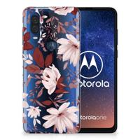 Smartphone hoesje Motorola One Vision Watercolor Flowers