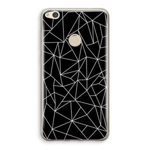 Geometrische lijnen wit: Huawei Ascend P8 Lite (2017) Transparant Hoesje