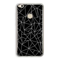 Geometrische lijnen wit: Huawei Ascend P8 Lite (2017) Transparant Hoesje