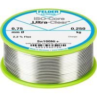 Felder ISO-Core Ultra-Clear Sn100Ni+ Soldeertin, loodvrij Spoel Sn99,25Cu0,7Ni0,05 0.250 kg 0.75 mm